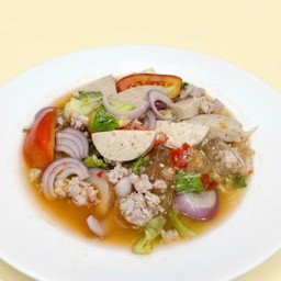 ยำหมูสับ หมูยอ