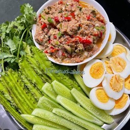 น้ำพริกปลาทู ไข่ต้ม