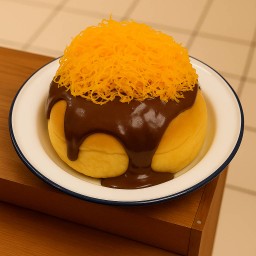 ปังก้อนนูเทลล่าxฝอยทอง