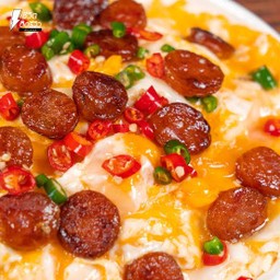 ข้าวไข่ขยี้กุนเชียง