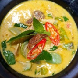 แกงเขียวหวานเป็ดย่างขุนช้าง (สูตรโบราณ)