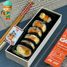 คิมบับ แซลมอนครีมชีส Salmon Cream Cheese  Single (6pcs)