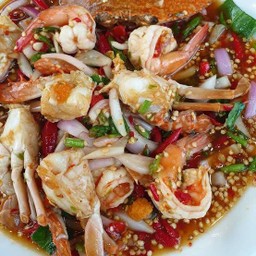 ยำน้ำปลาร้าปูม้าสุก