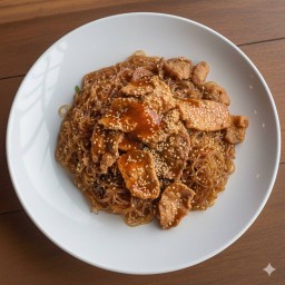 สุกี้แห้งไม่ใส่ผัก ไข่+วุ้นเส้น+เนื้อสัตว์