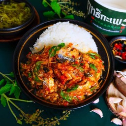 ข้าวกะเพรา ปลากระป๋อง