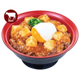 ข้าวหน้าเนื้อย่างมาโบโทฟุไข่ออนเซ็น