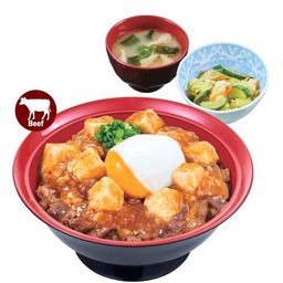 ข้าวหน้าเนื้อย่างมาโบโทฟุไข่ออนเซ็น และชุดสุดคุ้ม