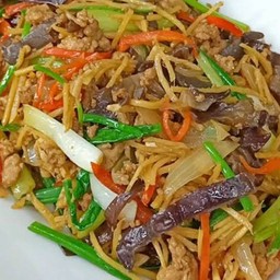 ผัดขิงหมูสับ+ข้าว