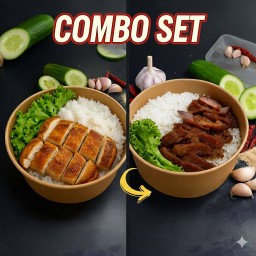 [เซตสุดฮิต] ข้าวไก่อบ + ข้าวหมูอบ
