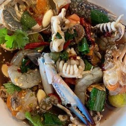 ยำปลาร้าทะเลสด