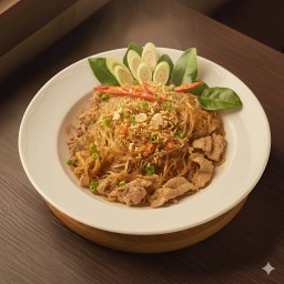 สุกี้แห้งแจ่วฮ้อนไม่ผัก วุ้นเส้น+ไข่+เนื้อสัตว์