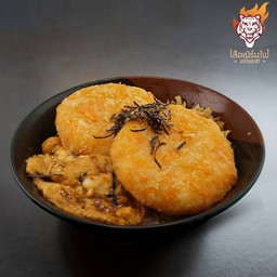 ข้าวญี่ปุ่นทอดมันกุ้งไข่ข้น