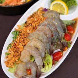 ยำกุ้งดองปลาร้าแซ่บๆ