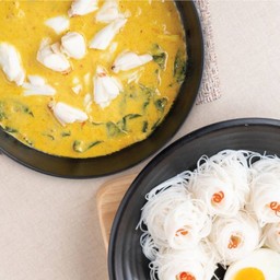 แกงปูใบชะพลู+เส้นหมี่