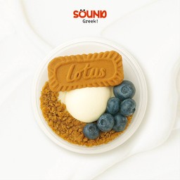 Greek yoghurt (กรีกโยเกิร์ต Biscoff + ผลไม้ 1 อย่าง)