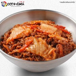 ข้าวหน้าเนื้อผัดกิมจิ