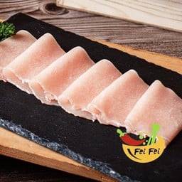 5 บาท สันนอกหมูสไลด์  (2ชิ้น)(สั่งได้ 1ที่ /ออเดอร์ ) 猪里脊肉 2 片 5 泰铢 （每人限一份）多点不送