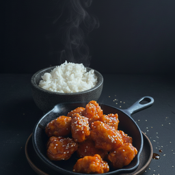 ไก่ทอดคลุกซอส L Free  ข้าวสวย