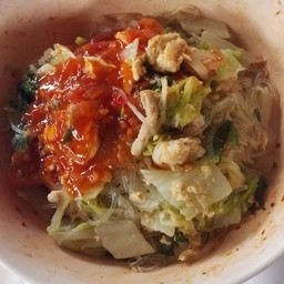 สุกี้แห้งหมูชิ้น