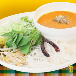 ขนมจีนน้ำยาปู เจ มังสวิรัติ วีแกน