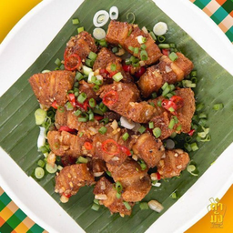 หมูกรอบคั่วพริกเกลือ เจ มังสวิรัติ วีแกน