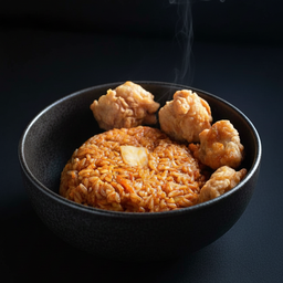 ข้าวผัดกิมจิ+ไก่ทอด