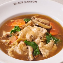 Wide Rice Noodles with Pork in Gravy