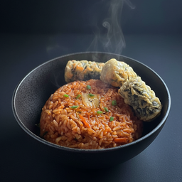 ข้าวผัดกิมจิ+คิมมารีฟราย