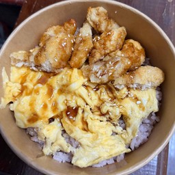 ข้าวไข่ข้น + ไก่ทอดซอสเทอริยากิ