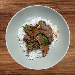 กะเพราตับหมู