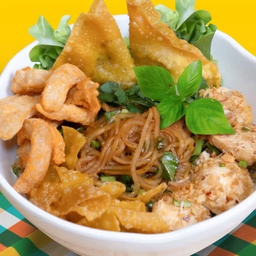 ก๋วยเตี๋ยวเส้นคลุก เจ มังสวิรัติ วีแกน