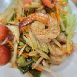 ตำกุ้งสด(กุ้ง 4-6 ตัว)
