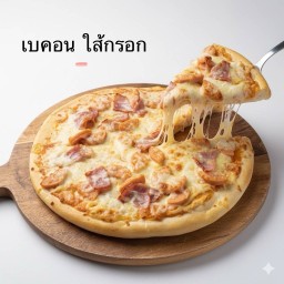 พิซซ่า เบคอนใส้กรอก Size M