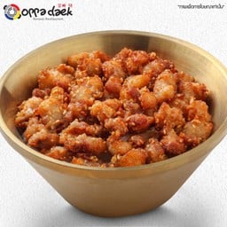 ข้าวหน้าเอ็นข้อไก่ทอดซอสการ์ลิค