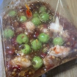 น้ำพริกกะปิกุ้งสุก ผักสด