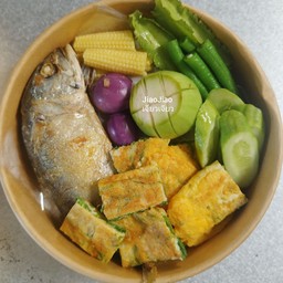 ข้าวปลาทู +น้ำพริกกะปิโบราณ