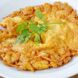 ไข่เจียวหมูสับ (ไม่มีข้าว) ใส่ไข่เบอร์0 4ฟอง หมูสับจุกๆ