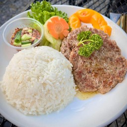ข้าวหน้าหมูเบอร์เกอร์