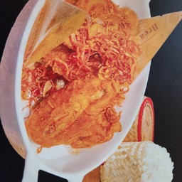 ไก่ทอดหาดใหญ่+ข้าวเหนียว