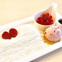 บิงซู เส้นสายไหม รสนม เลือกท็อปปิ้งได้เอง