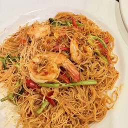 หมี่ผัดกะเฉดกุ้ง