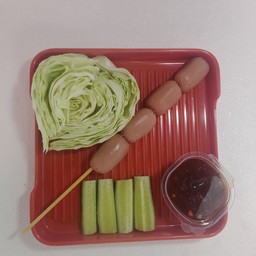 ไส้กรอกหมูรมควันหนังกรอบ ทอด