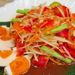 ตำปลาร้าไข่เค็ม