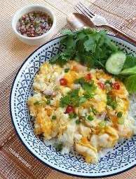 ข้าวไข่ขยี้พริกน้ำปลา