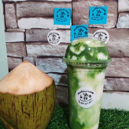 มะพร้าวปั่นชาเขียว