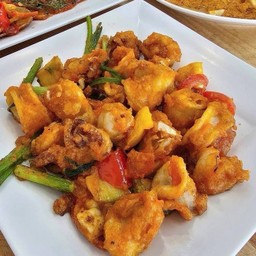 055ปลาหมึกผัดไข่เค็ม A-14