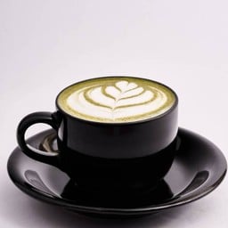 Hot matcha latte