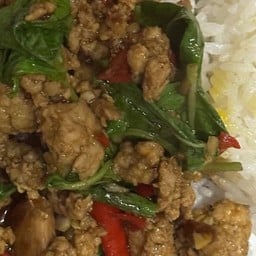 Minced Pork Basil With Rice