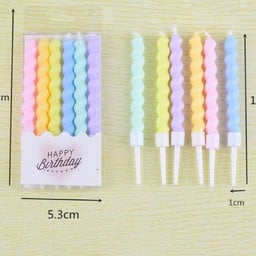 เทียนเกลียวต้นอวบ สีพาสเทล