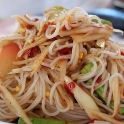 ตำซั่ว ปลาร้า   (ไม่ใส่ปู)